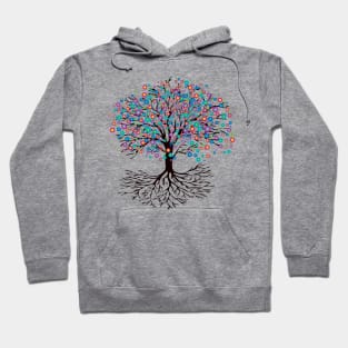 Tree of life rainbow flowers Hoodie